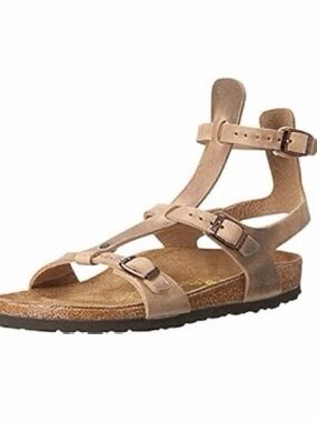 Birkenstock 'Chania' Oiled Leather Gladiator Sandals 38